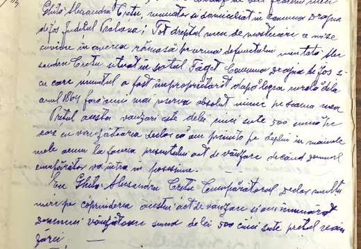 Document de vânzare - Stanca Dumitrache Brujbeanu